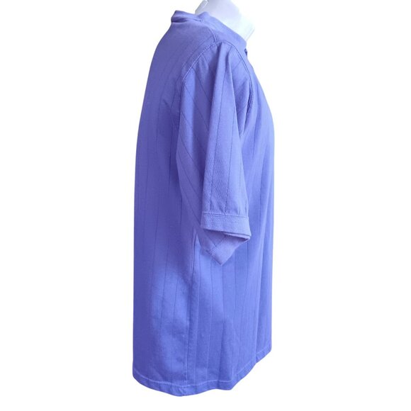 Vintage Men's Medium T-shirt 1980's Bristol Blues Henley Polo Shirt Ribbed - Picture 3 of 5